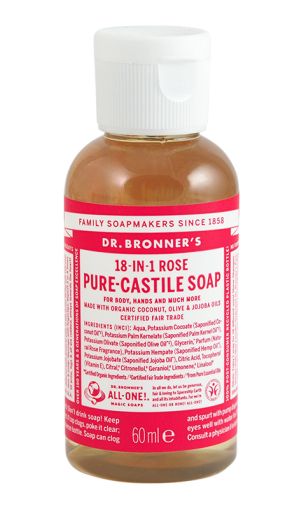 Кастилски сапун с роза Dr. Bronner's 60/236/475 мл.