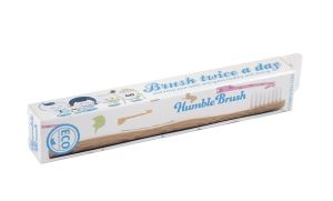 Детска бамбукова четка за зъби Humble Brush- бяла