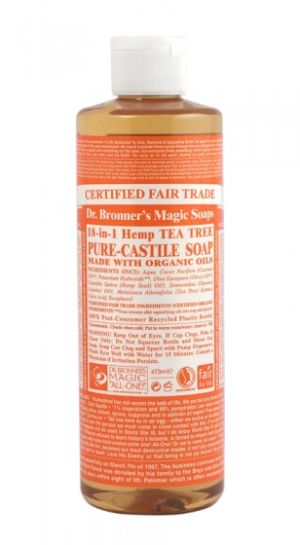 Кастилски сапун с чаено дърво Dr. Bronner's 59/240/473 мл.