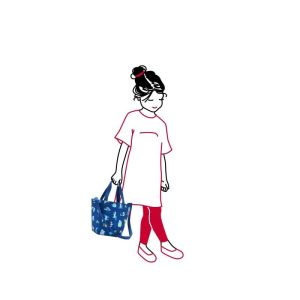 Reisenthel – Детска чанта с дръжки и презрамка - Приятели - Синя