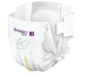 Еко пелени за еднократна употреба  Bambo Nature, Tall pack, размер 3, M, 4-8кг., 52 броя