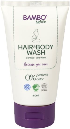 Шампоан за коса и тяло без аромат Bambo Nature, 150 мл.