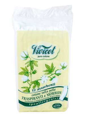 Памучни дамски превръзки - Ретро, Vivicot, 12 бр 