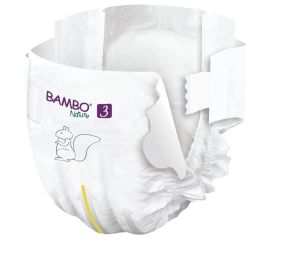 Еко пелени за еднократна употреба Bambo Nature, размер 3, M, 4-8кг., 28 броя, хартиена опаковка 