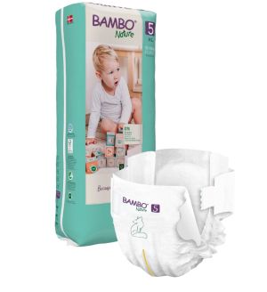 Еко пелени за еднократна употреба  Bambo Nature, Tall pack, размер 5, XL, 12-18кг., 44 броя