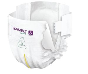 Еко пелени за еднократна употреба Bambo Nature, размер 5, XL, 12-18кг., 22 броя, хартиена опаковка 