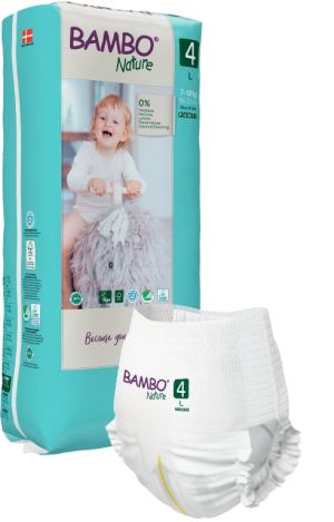 Еко пелени, тип гащи, Bambo Nature Pants Tall, размер 4, L, 7-12кг., 40 броя 