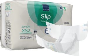 Еко пелени за деца и юноши Abena Slip Junior Premium, 5-15 год., ханш 40-60см., XS2, 32 броя, 1500 мл., 7 капки 