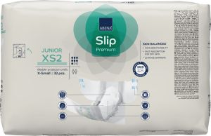 Еко пелени за деца и юноши Abena Slip Junior Premium, 5-15 год., ханш 40-60см., XS2, 32 броя, 1500 мл., 7 капки 