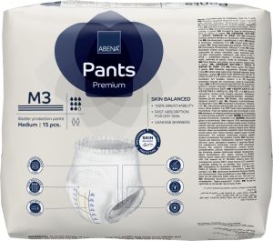 Гащи за възрастни за инконтиненция Abena Pants M3 Premium, ханш 80-110см., 15 бр., 2400 мл., 8 капки 