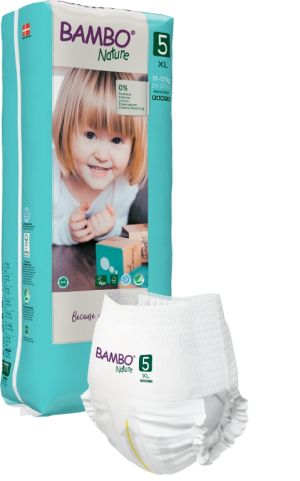 Еко пелени, тип гащи, Bambo Nature Pants Tall, размер 5, XL, 11-17кг., 38 броя 