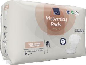 Дамски еко превръзки за родилки Abena Premium, Super, 15 броя 