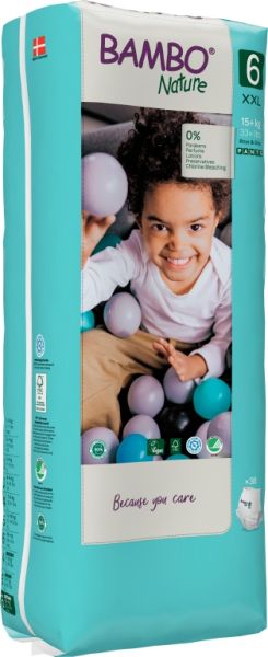 Еко пелени, тип гащи, Bambo Nature Pants Tall, размер 6, XXL, 15+кг., 38 броя 