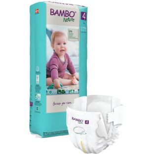 Еко пелени за еднократна употреба  Bambo Nature, Tall pack, размер 4, L, 7-14кг., 48 броя 