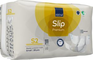 Еко пелени, памперси за инконтиненция и нощно напикаване Abena Slip Premium, размер S2,  ханш 60-85см., 28 броя, 1800 мл., 7 капки 