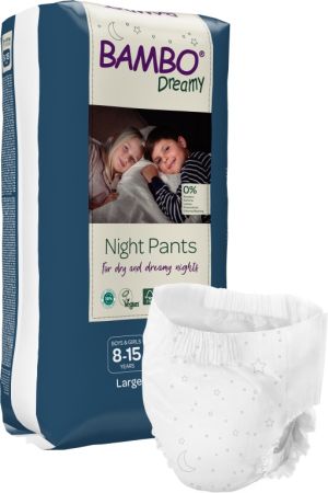 Нощни еко пелени гащи Bambo Dreamy, унисекс, 8-15 години, 35-50кг., 10 бр. 