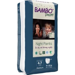 Нощни еко пелени гащи Bambo Dreamy, унисекс, 4-7 години, 15-35кг., 10 бр. 