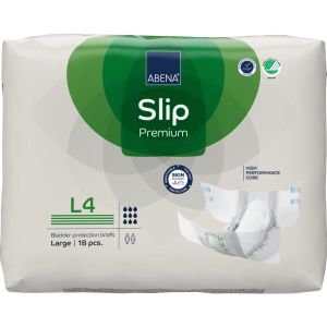  Еко пелени, памперси за инконтиненция и нощно напикаване Abena Slip Premium, размер L4,  ханш 100-150см., 18 броя, 4000 мл., 9 капки 