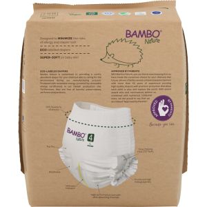 Еко пелени, тип гащи, Bambo Nature Pants, размер 4, L, 7-12кг., 20 броя, хартиена опаковка  