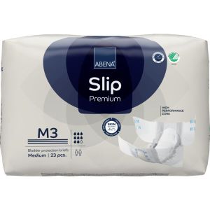 Еко пелени, памперси за инконтиненция и нощно напикаване Abena Slip Premium, размер M3, ханш 70-110 см., 23 броя, 3100 мл., 8 капки 