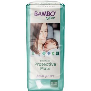 Еднократни еко подложки, чаршафчета за преповиване, протектори за легло Bambo Nature 60x90 см., 2100 мл., 10 броя 