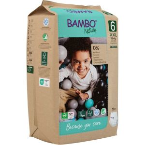 Еко пелени, тип гащи, Bambo Nature Pants, размер 6, XXL, 15+ кг., 18 броя, хартиена опаковка 