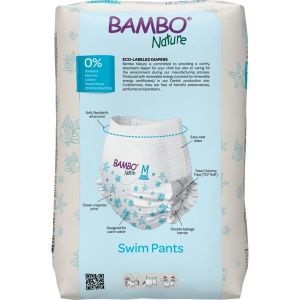 Бебешки еко пелени, тип гащи за плуване Bambo Nature Swim Pants, размер M, 12+кг., 12 броя 