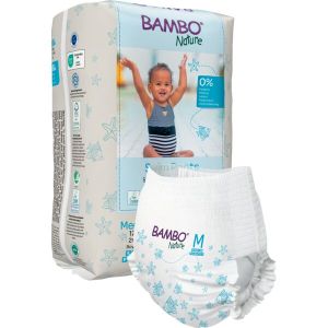 Бебешки еко пелени, тип гащи за плуване Bambo Nature Swim Pants, размер M, 12+кг., 12 броя 