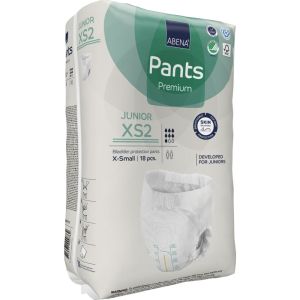 Еко пелени, тип гащи за деца и юноши Abena Pants Junior Premium, XS2, 6-12 год., ханш 50-75 см., 18 броя, 1500 мл., 7 капки 