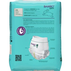 Еко пелени, тип гащи, Bambo Nature Pants, размер 8, 4 XL, 19 + кг., 16 броя 